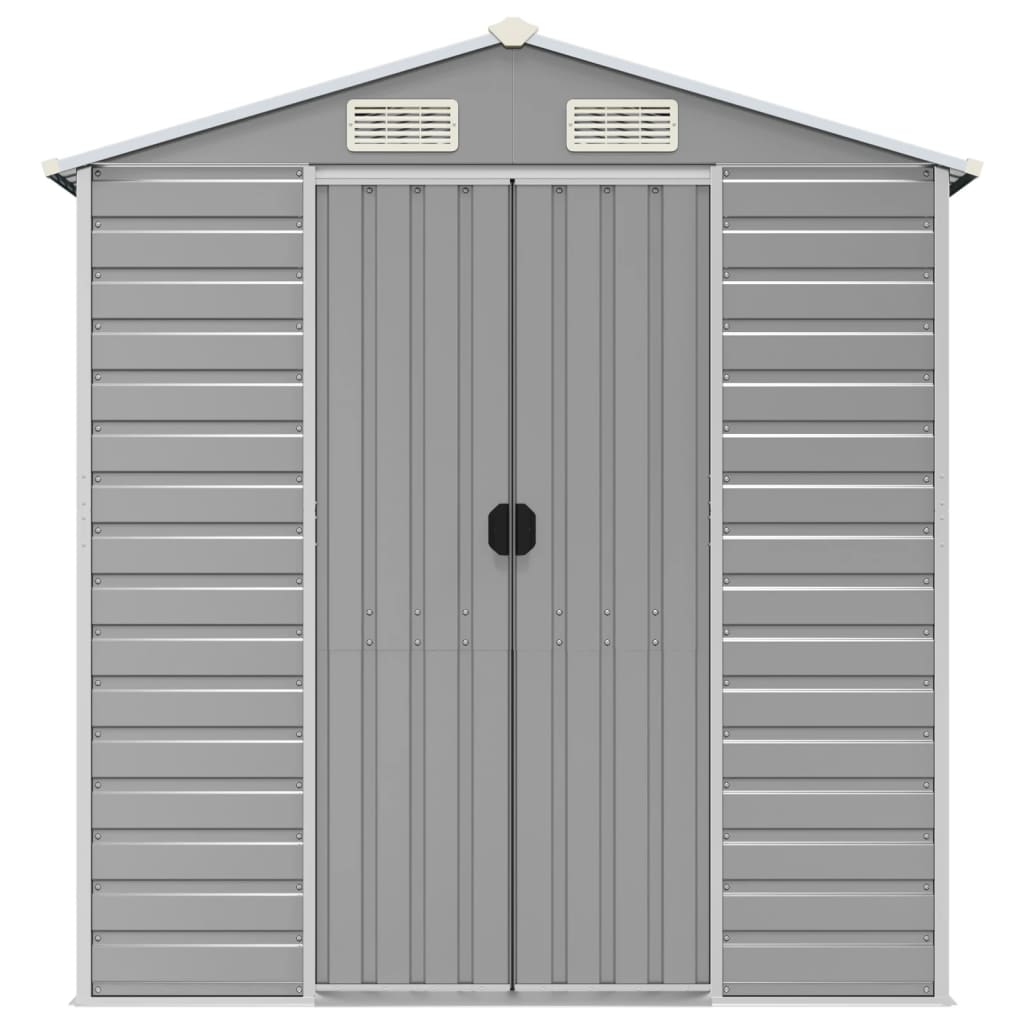 Gartenhaus Hellgrau 191 x 215 x 198 cm Verzinkter Stahl
