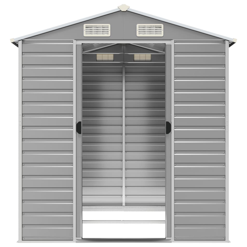 Gartenhaus Hellgrau 191 x 215 x 198 cm Verzinkter Stahl