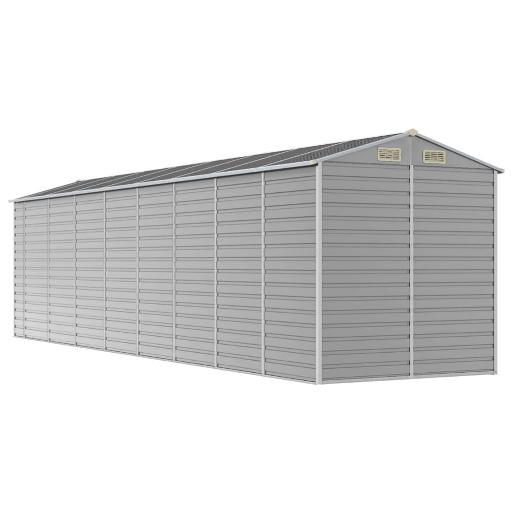 Gartenhaus Hellgrau 191x725x198 cm Verzinkter Stahl