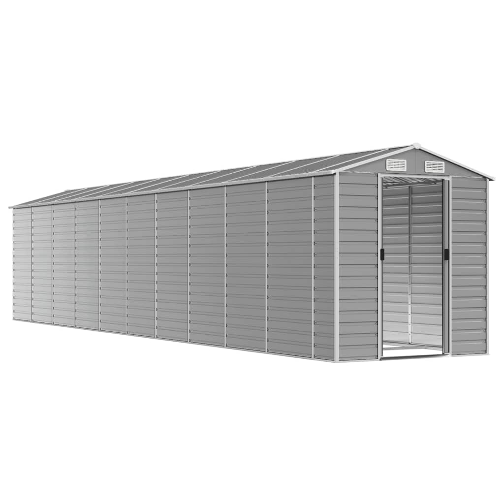 Gartenhaus Hellgrau 191x895x198 cm Verzinkter Stahl