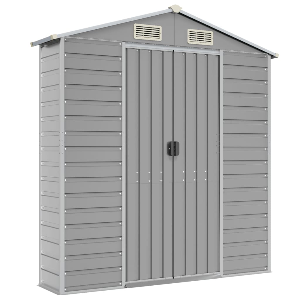 Gartenhaus Hellgrau 191x895x198 cm Verzinkter Stahl
