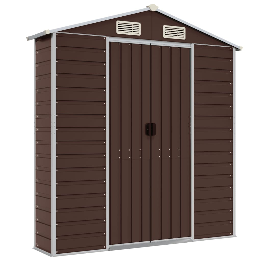 Gartenhaus Braun 191 x 215 x 198 cm Verzinkter Stahl