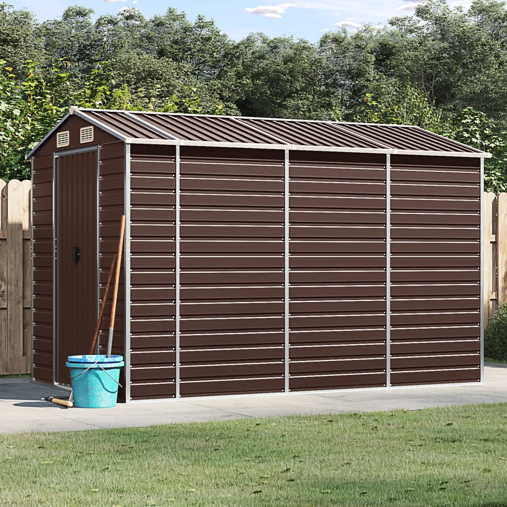 Gartenhaus Braun 191 x 300 x 198 cm Verzinkter Stahl