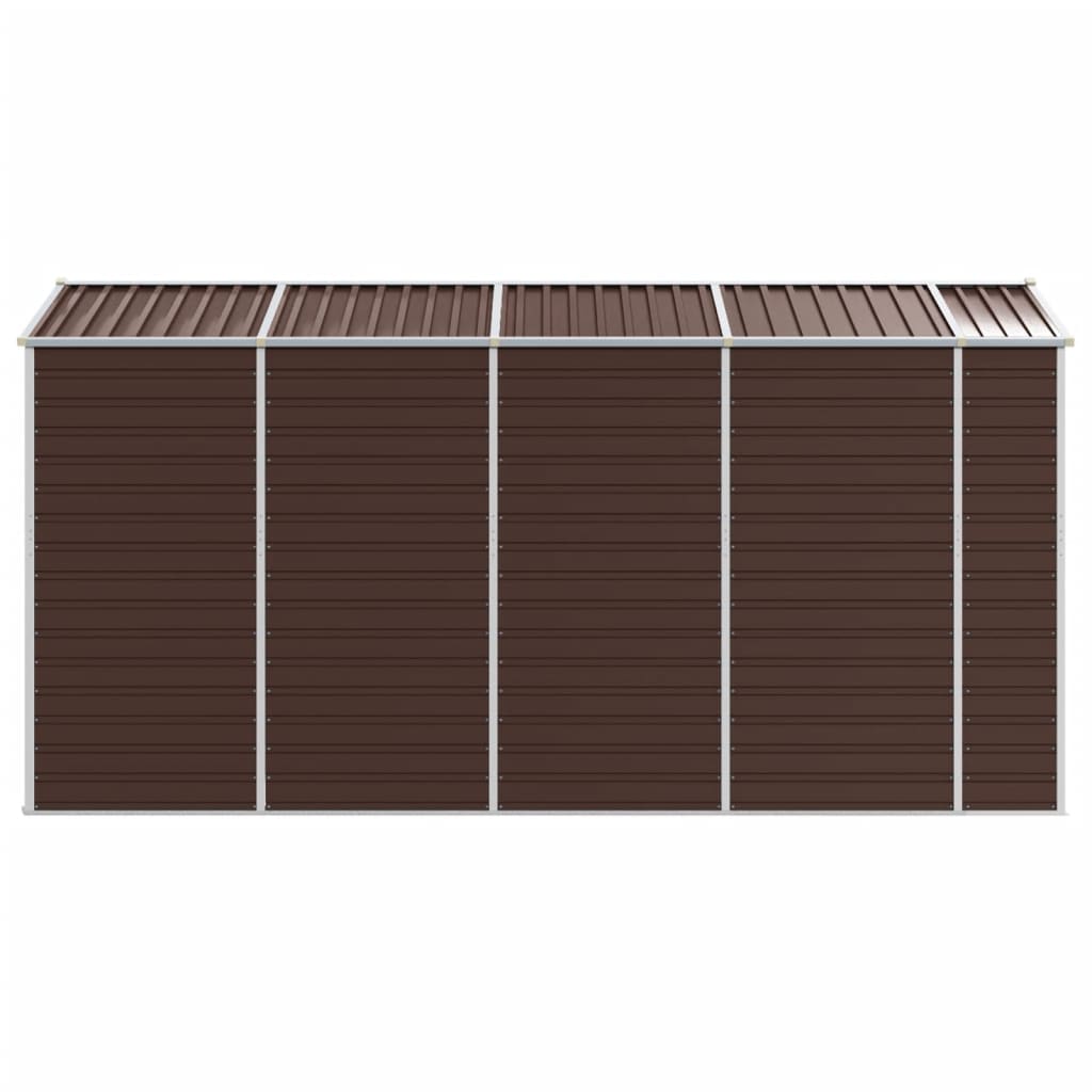 Gartenhaus Braun 191x385x198 cm Verzinkter Stahl