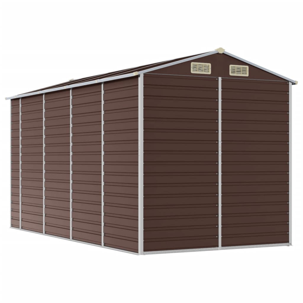Gartenhaus Braun 191x385x198 cm Verzinkter Stahl