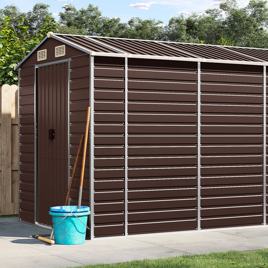 Gartenhaus Braun 191x555x198 cm Verzinkter Stahl