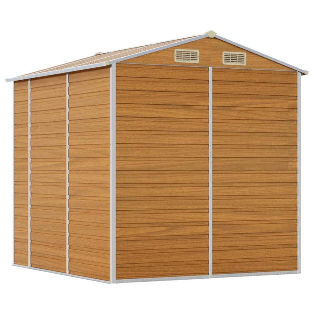 Gartenhaus Hellbraun 191 x 215 x 198 cm Verzinkter Stahl