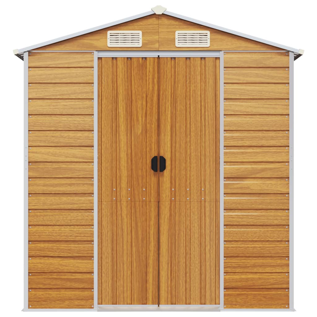 Gartenhaus Hellbraun 191 x 300 x 198 cm Verzinkter Stahl