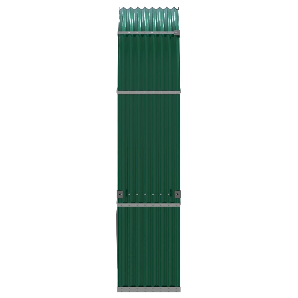 Kaminholzunterstand Grün 120x45x210 cm Verzinkter Stahl