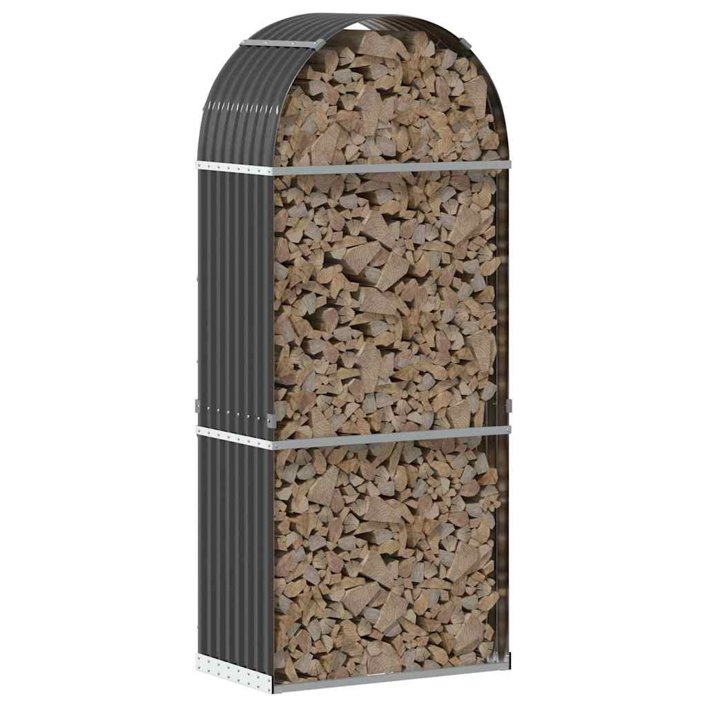 Holzkorb Anthrazit 80x45x190 cm Verzinkter Stahl