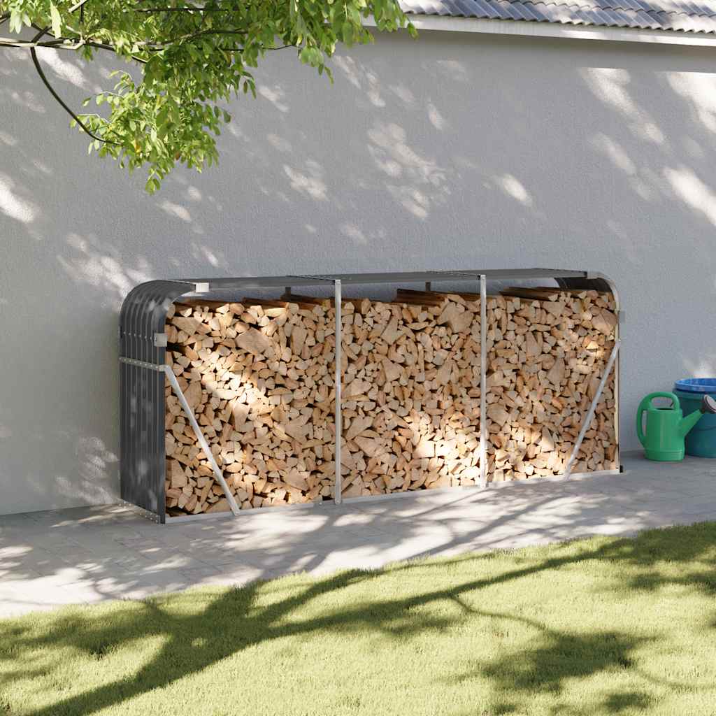 Holzkorb Anthrazit 234x45x100 cm Verzinkter Stahl