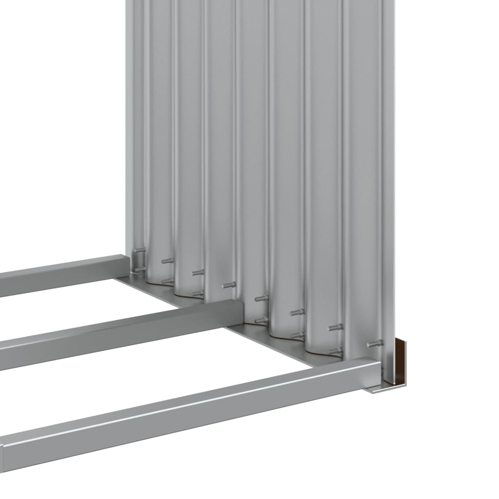 Kaminholzunterstand Holzoptik 120x45x140 cm Verzinkter Stahl