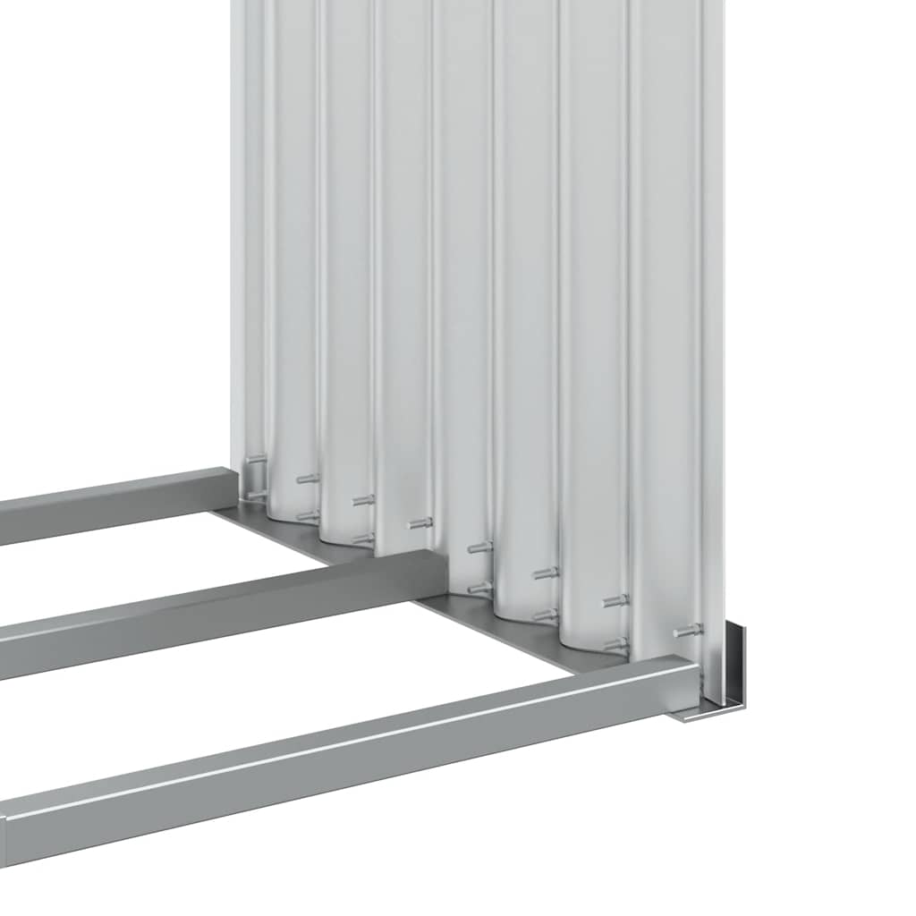 Kaminholzunterstand Silbern 120x45x100 cm Verzinkter Stahl