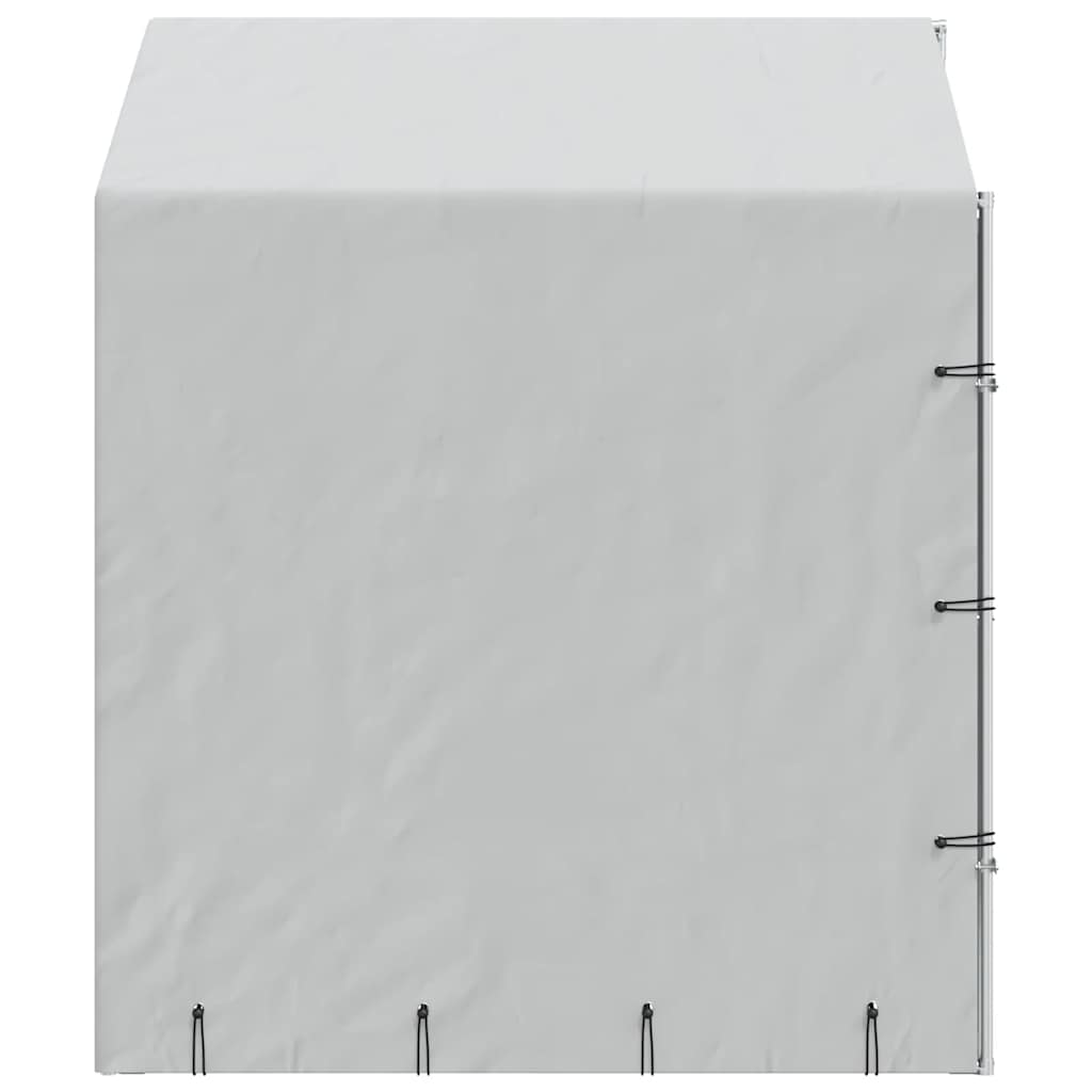 Outdoor-Hundezwinger mit Dach Silber 2x2x2,5 m Verzinkter Stahl