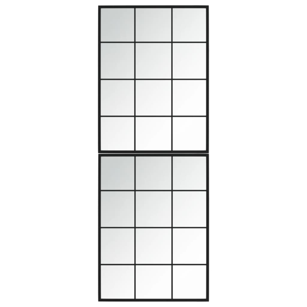 Miroir mural 2 pcs. Noir 80x60 cm Métal