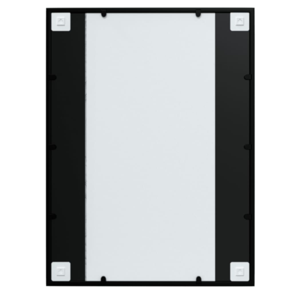 Miroir mural 2 pcs. Noir 80x60 cm Métal