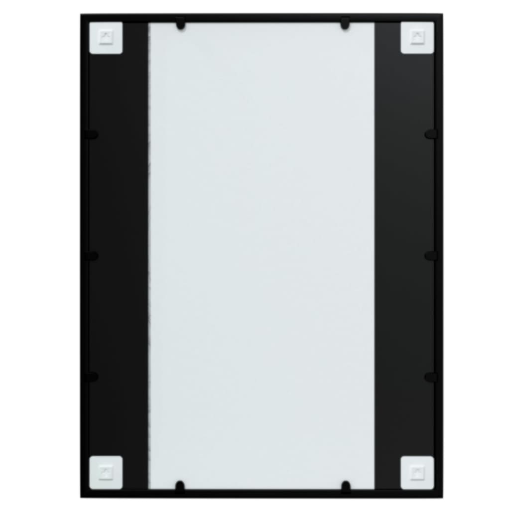 Miroirs muraux 3 pcs Noir 80x60 cm Métal