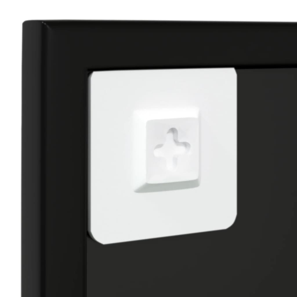 Miroirs muraux 3 pcs Noir 80x60 cm Métal