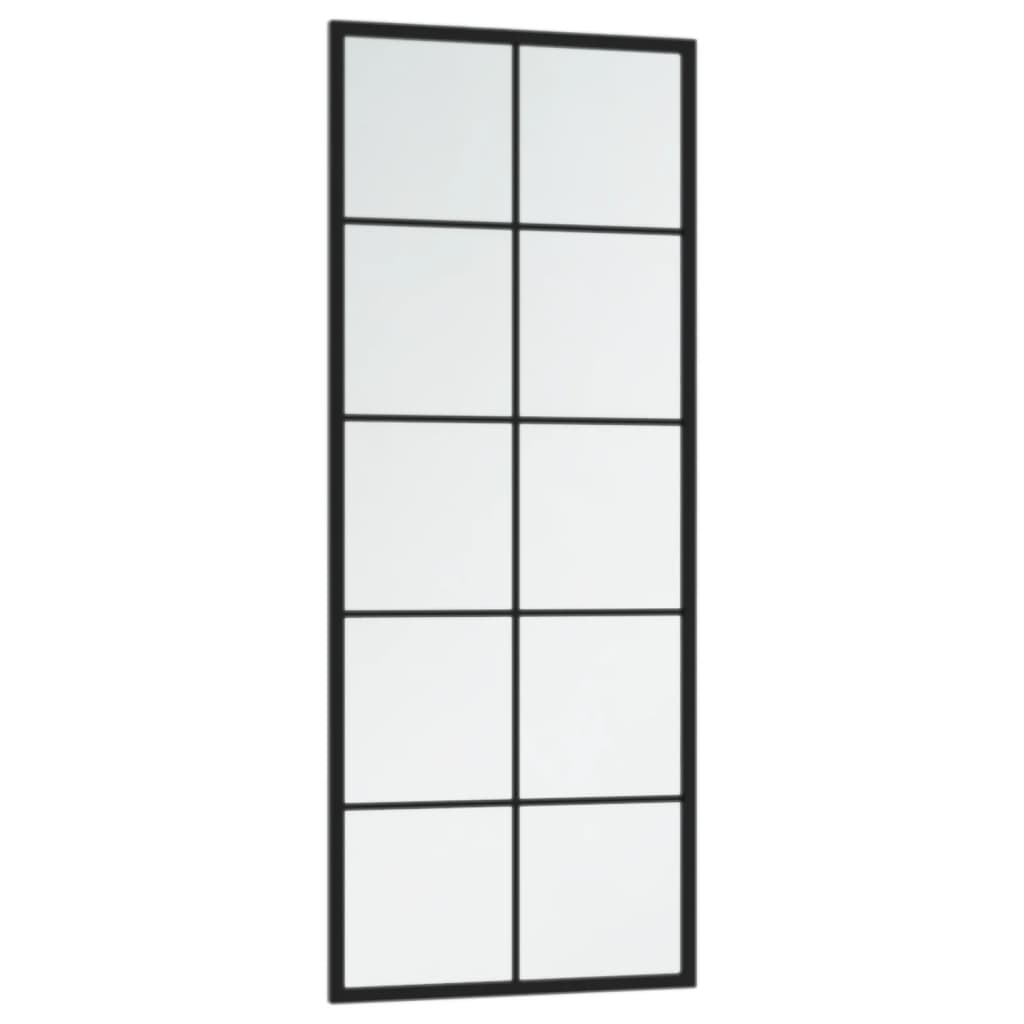 Miroir mural 2 pcs Noir 100x40 cm Métal