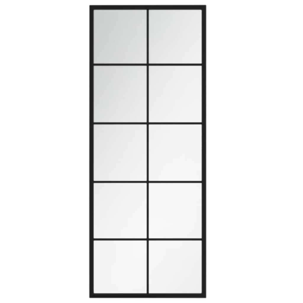 Miroir mural 2 pcs Noir 100x40 cm Métal