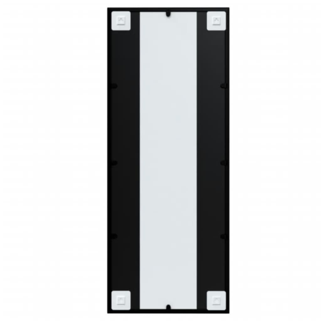 Miroir mural 2 pcs Noir 100x40 cm Métal