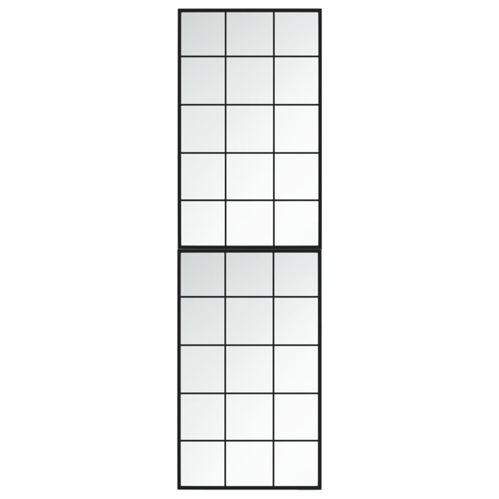 Miroirs muraux 2 pcs Noir 100x60 cm Métal