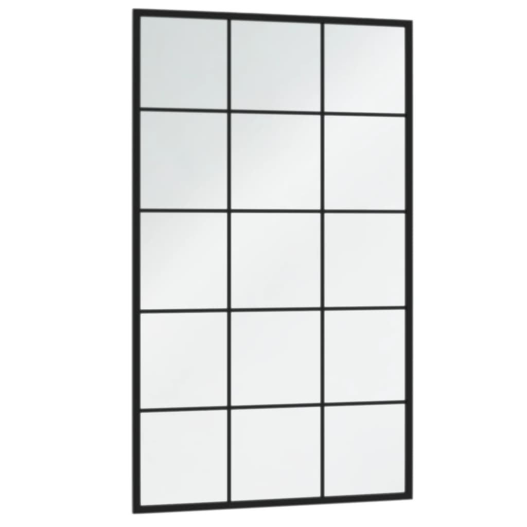 Miroirs muraux 2 pcs Noir 100x60 cm Métal