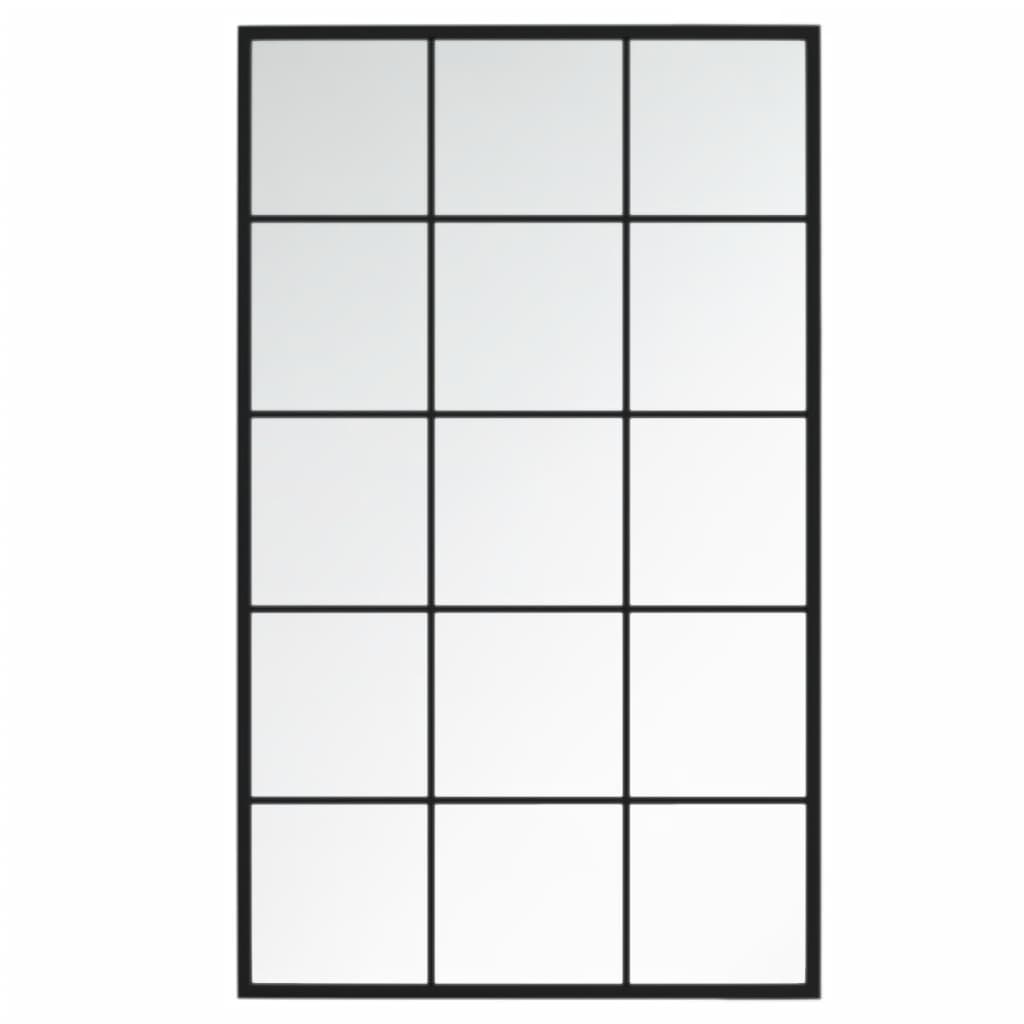 Miroirs muraux 2 pcs Noir 100x60 cm Métal