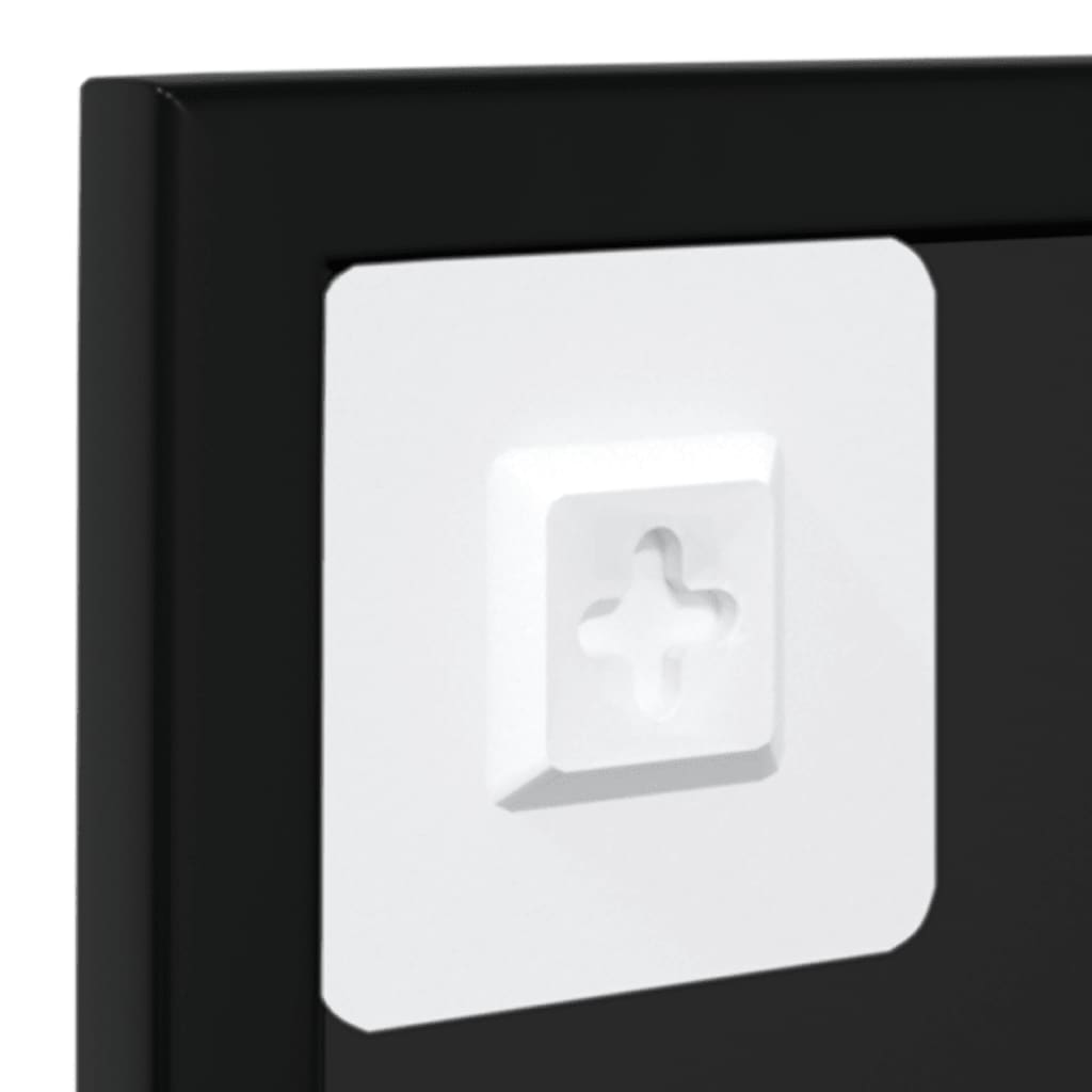 Miroirs muraux 2 pcs Noir 100x60 cm Métal
