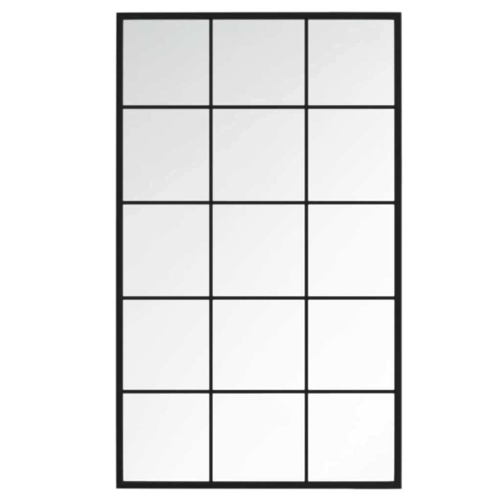 Miroir mural 4 pcs Noir 100x60 cm Métal