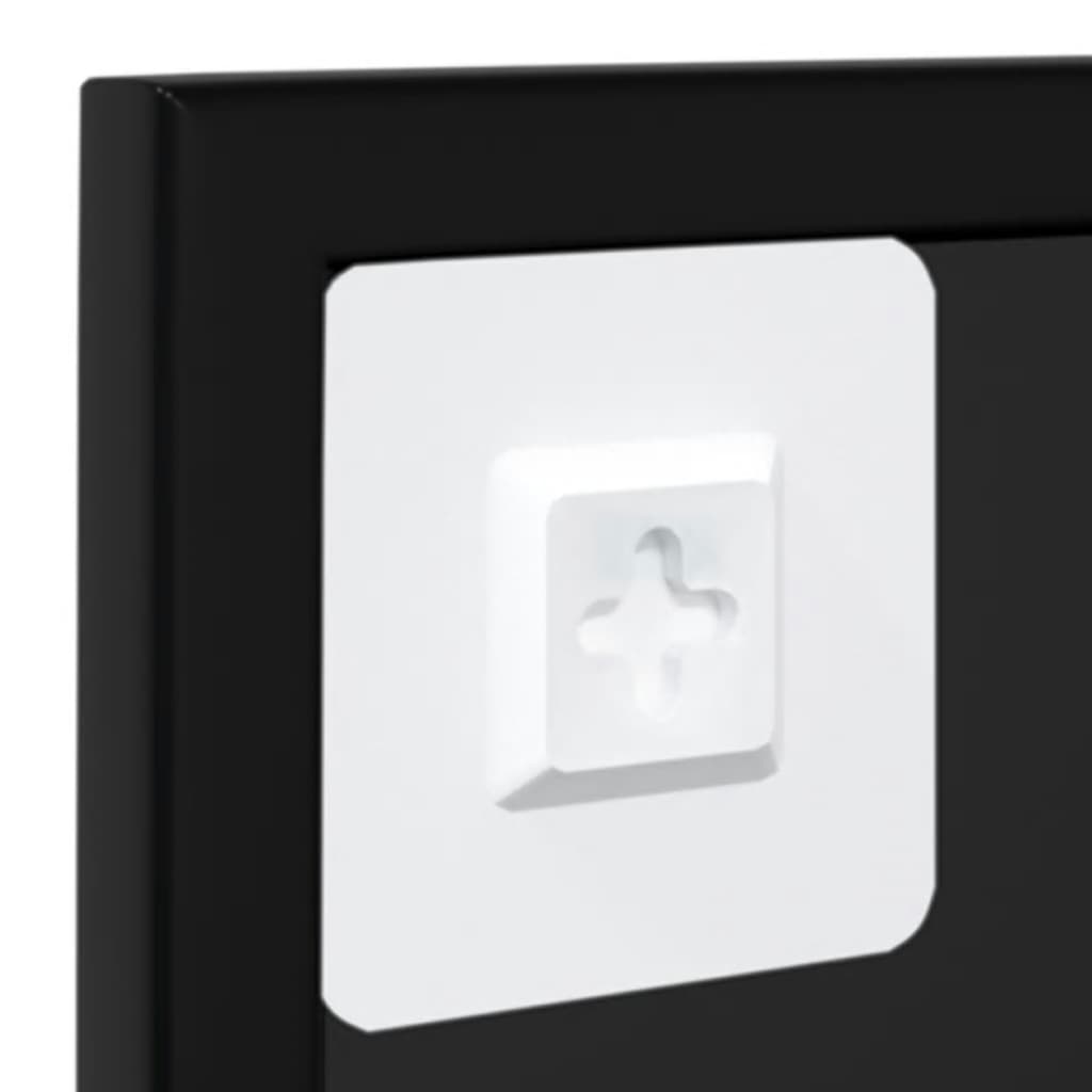 Miroir mural 4 pcs Noir 100x60 cm Métal