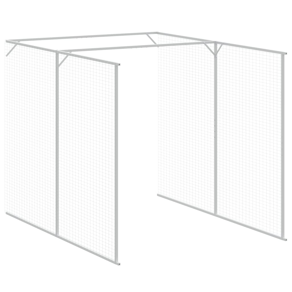 Hundehütte mit Auslauf Anthrazit 165x863x181cm Verzinkter Stahl