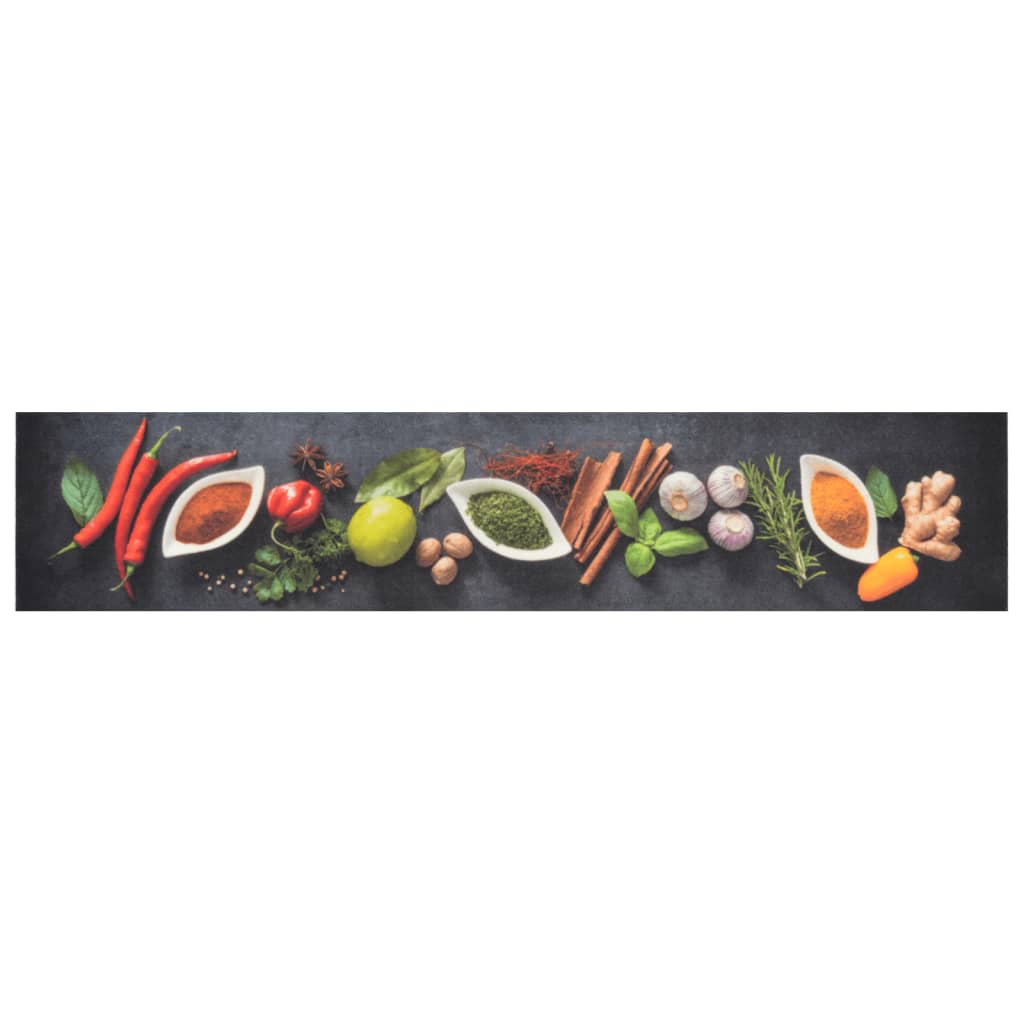 Tapis de cuisine lavable Épices 60x300 cm Velours