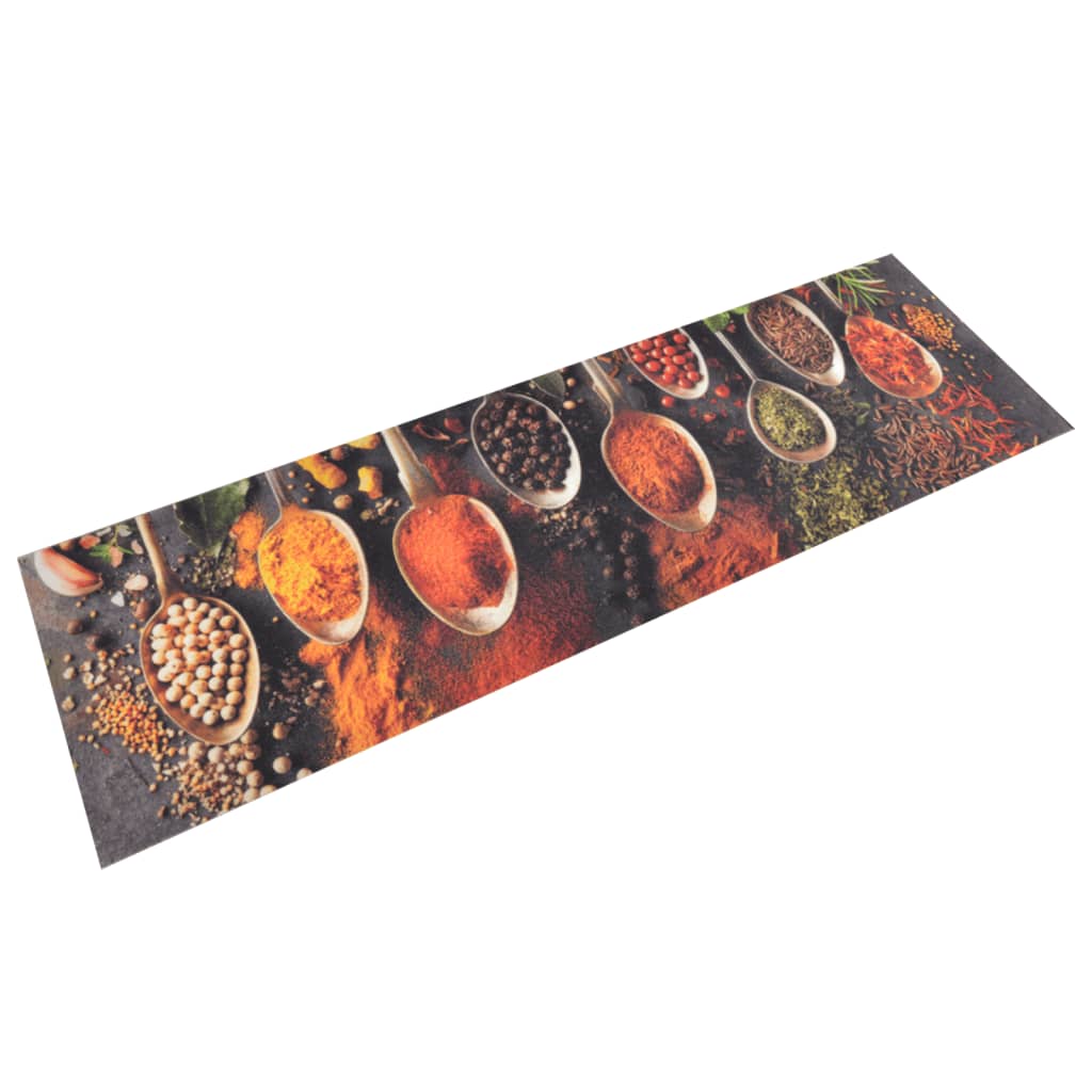 Washable Kitchen Runner Spoons & Spices 45x150 cm Velvet
