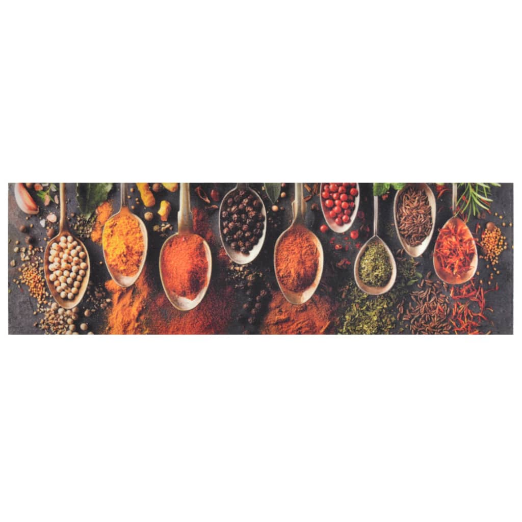 Washable Kitchen Runner Spoons & Spices 45x150 cm Velvet