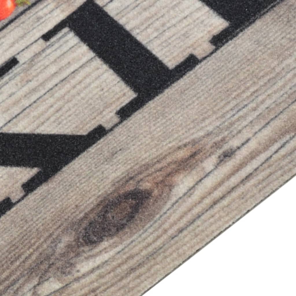 Tapis de cuisine lavable Cooking Gris 45x150 cm Velours