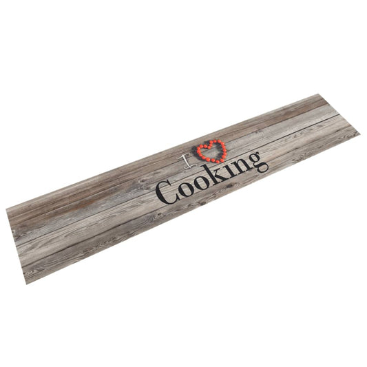 Kitchen Runner Washable Cooking Grey 60x300 cm Velvet
