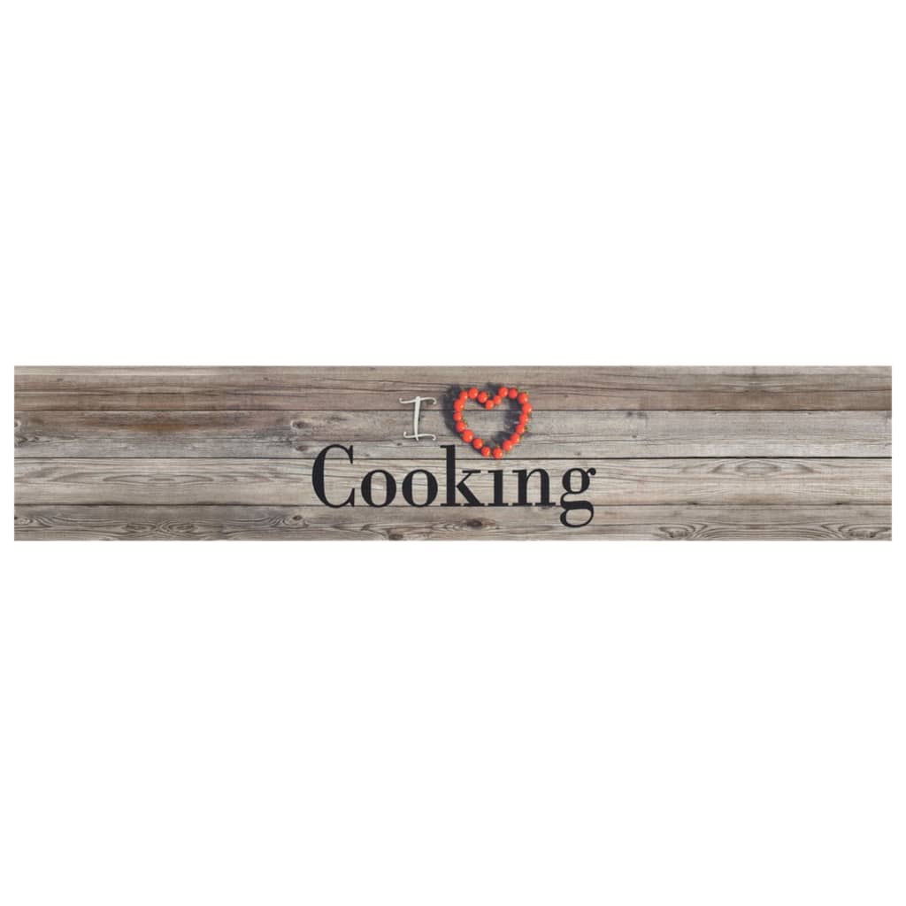 Kitchen Runner Washable Cooking Grey 60x300 cm Velvet