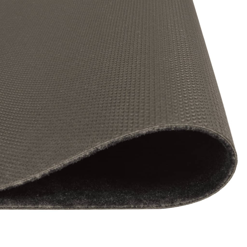 Washable Kitchen Rug Cooking Black 45x150 cm Velvet