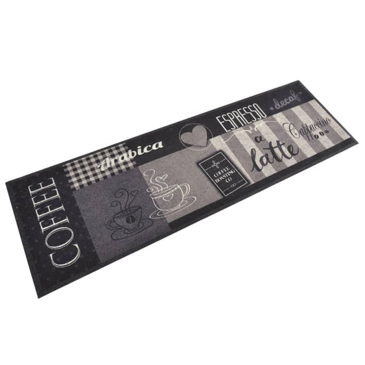 Washable Kitchen Runner Coffee Black 60x180 cm Velvet