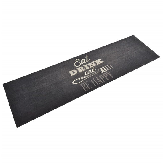 Kitchen Runner Washable Kitchen Black 45x150 cm Velvet