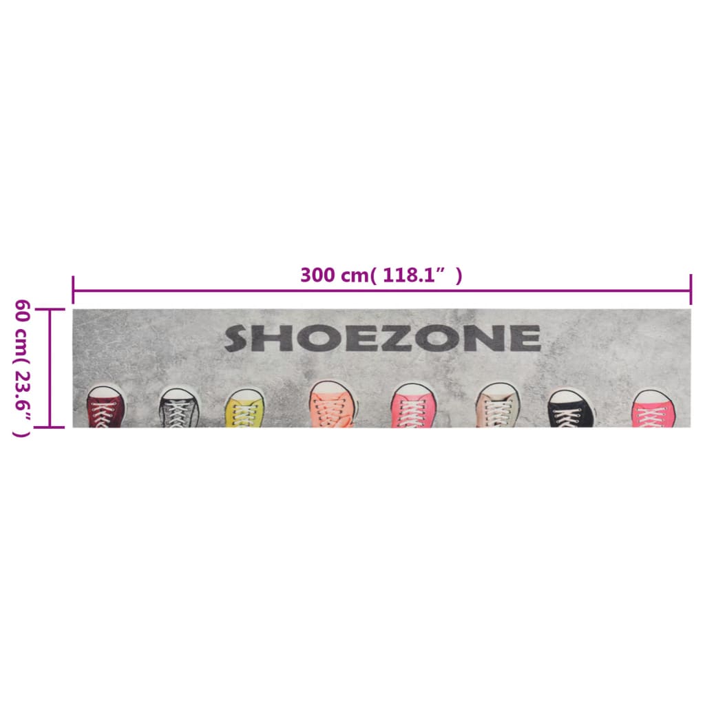 Washable Kitchen Runner Shoezone 60x300 cm Velvet