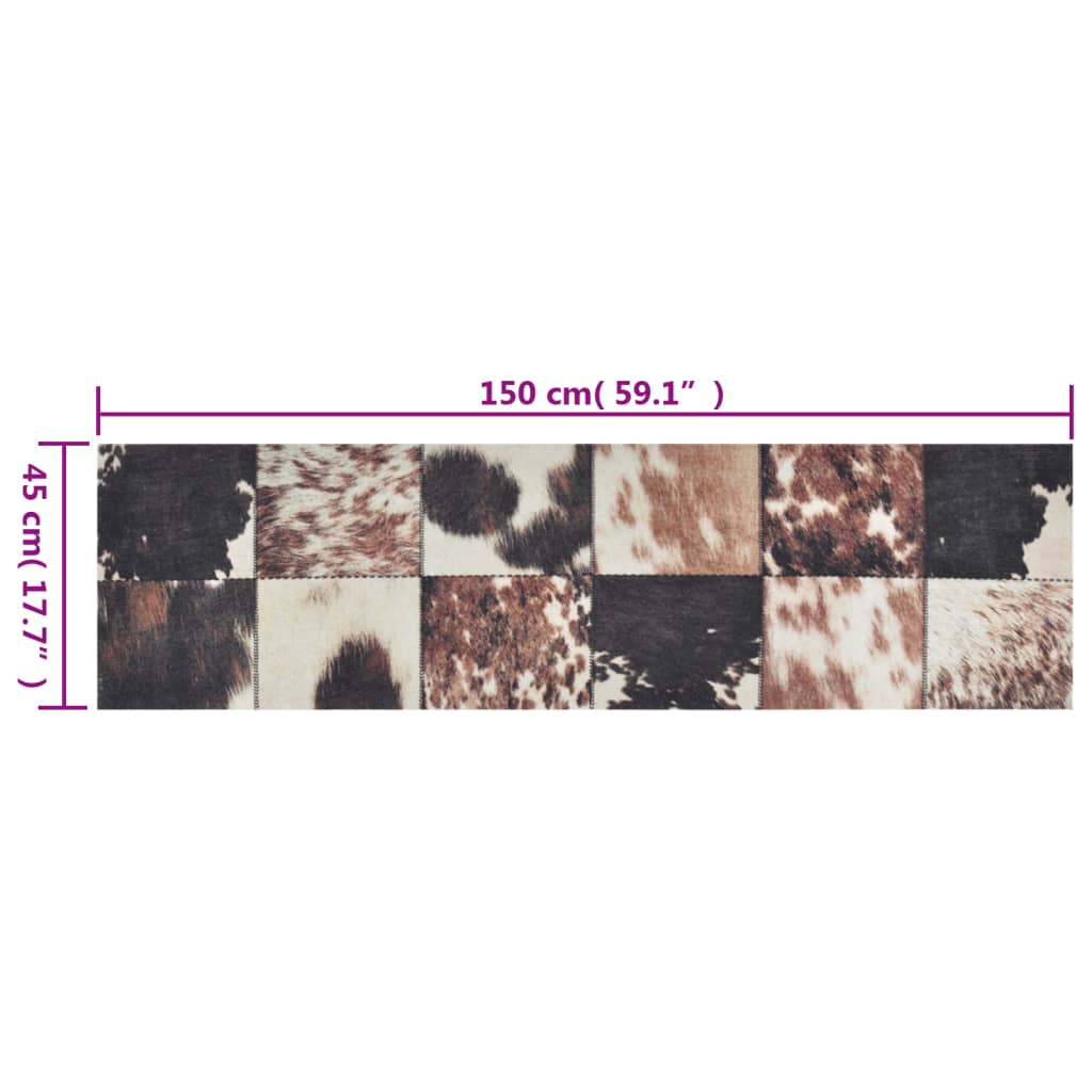 Washable Kitchen Rug Animal Fur 45x150 cm Velvet