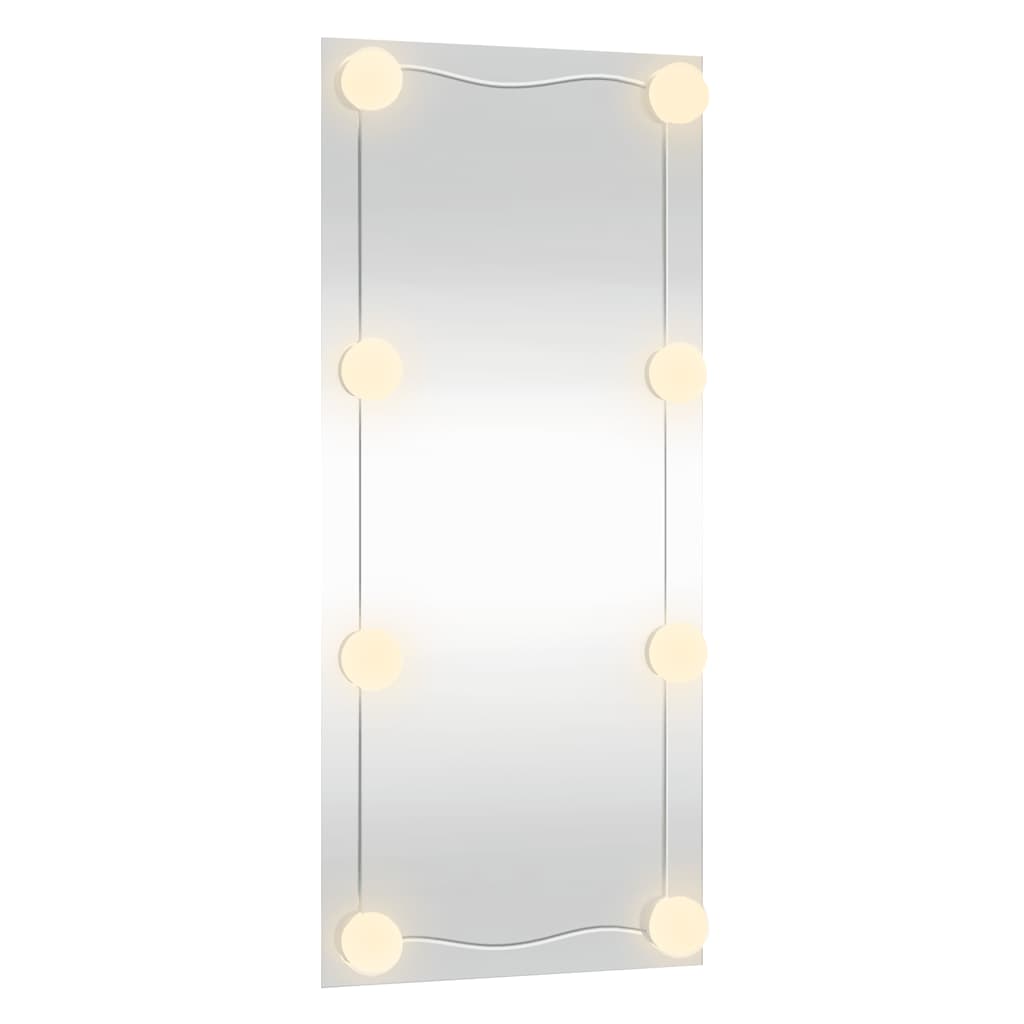 Miroir mural avec lumières LED 30x80 cm Verre Rectangulaire