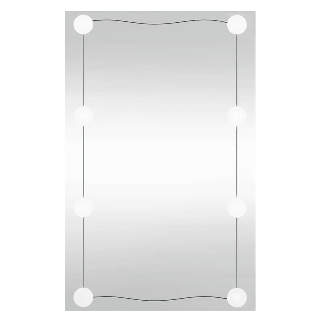 Wall Mirror with LED Lights 40x60 cm Glass Rectangular