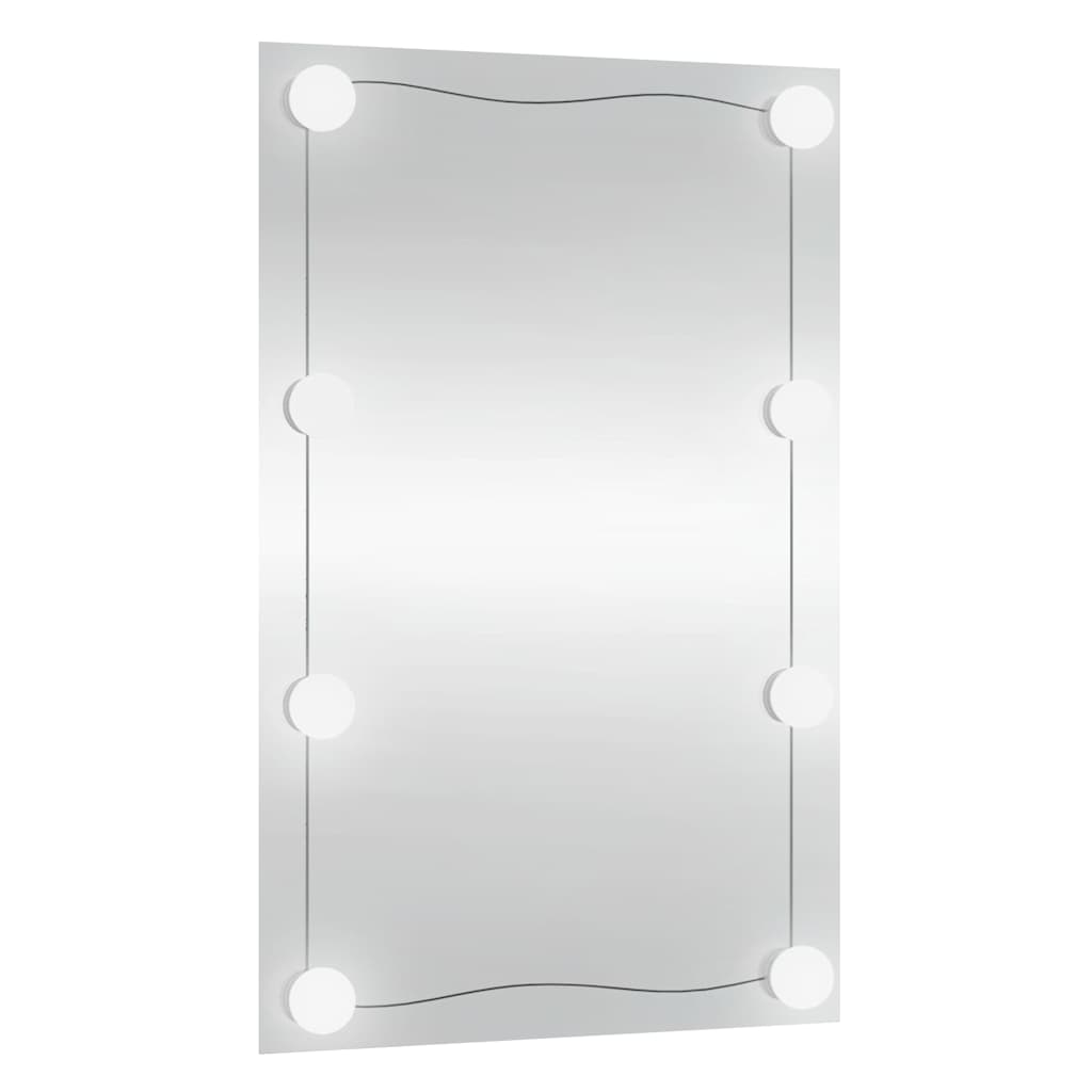 Wall Mirror with LED Lights 40x60 cm Glass Rectangular