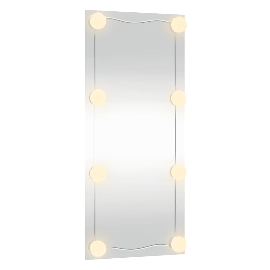 Wall Mirror with LED Lights 40x80 cm Glass Rectangular