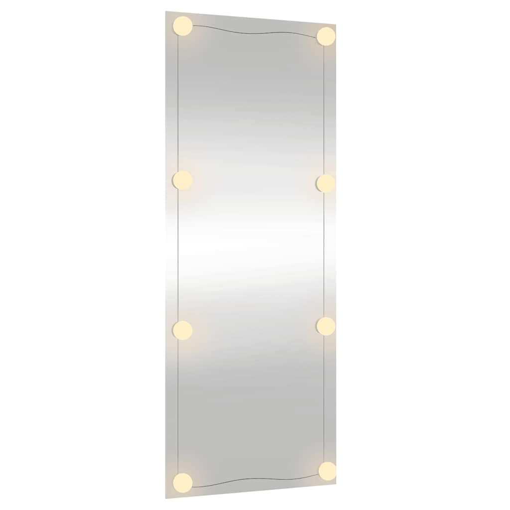 Miroir mural avec éclairage LED 40x100 cm Verre Rectangulaire