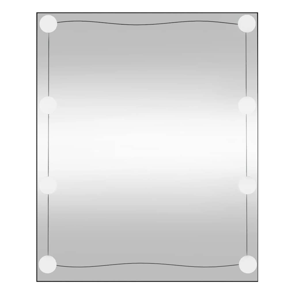 Wall Mirror with LED Lights 50x60 cm Glass Rectangular