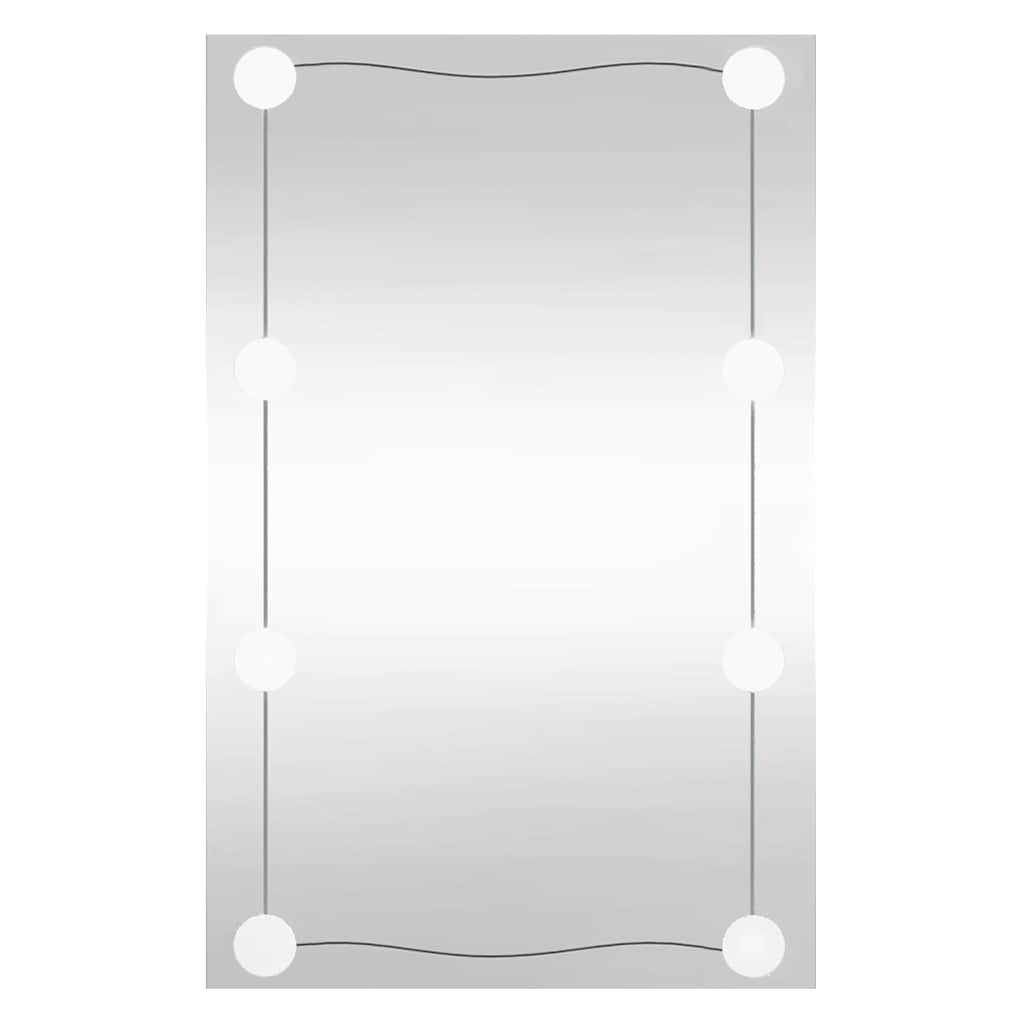 Miroir mural avec éclairage LED 50x80 cm Verre Rectangulaire